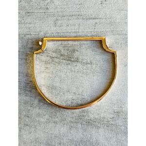 Monica Vinader Thin Signature Bangle 18ct Gold Vermeil Medium Designer Bracelet